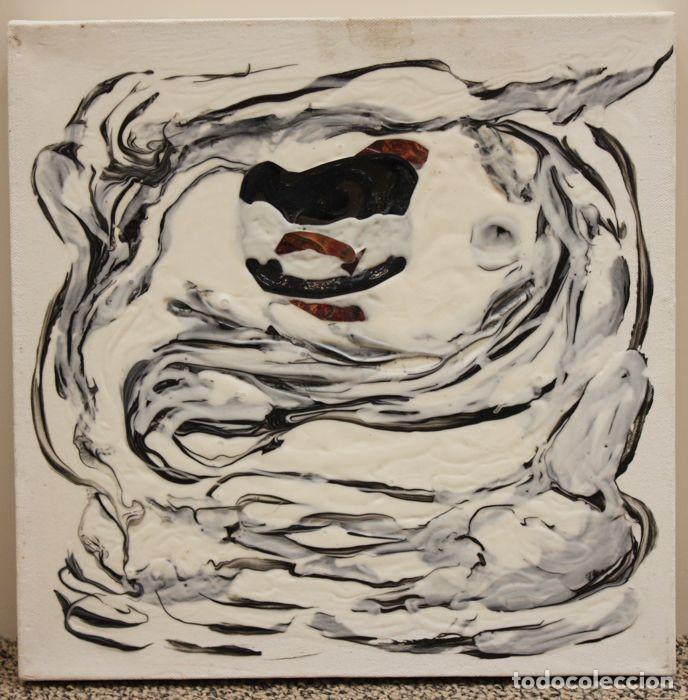Kunst: Abstract wit, pintura de t&eacute;cnica mixta de Nisete Sampaio