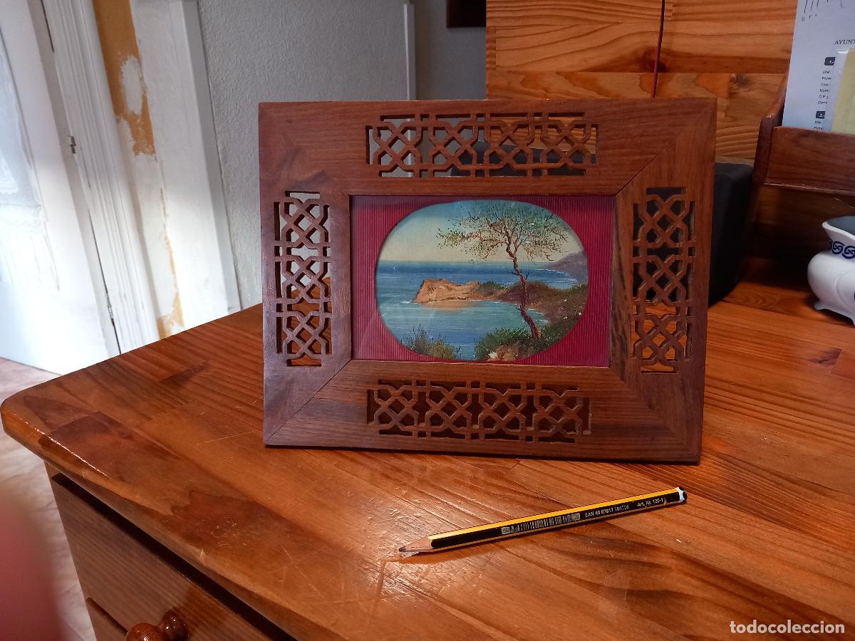 Arte: Oleo enmarcado en madera finamente calada. - Foto 1