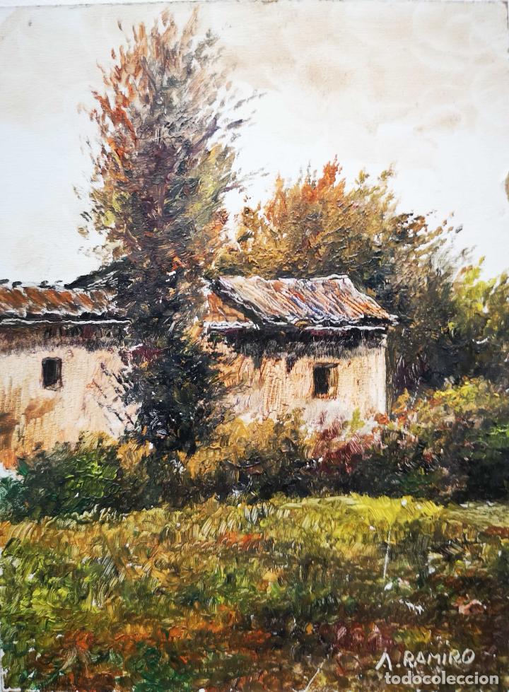 Arte: Oleo paisaje &aacute;rbol Casa por Agust&iacute;n Ramiro