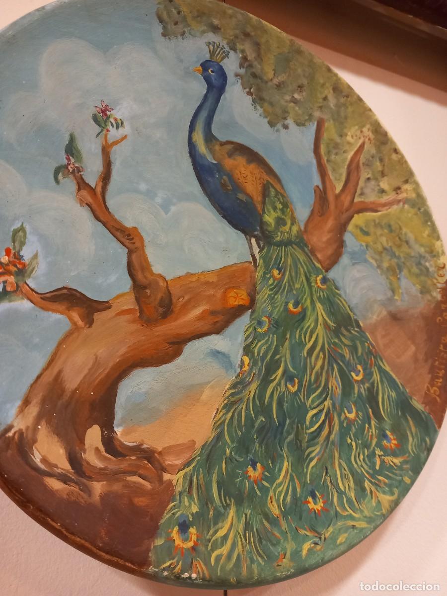 Arte: Pintura al &oacute;leo sobre plato - Foto 2