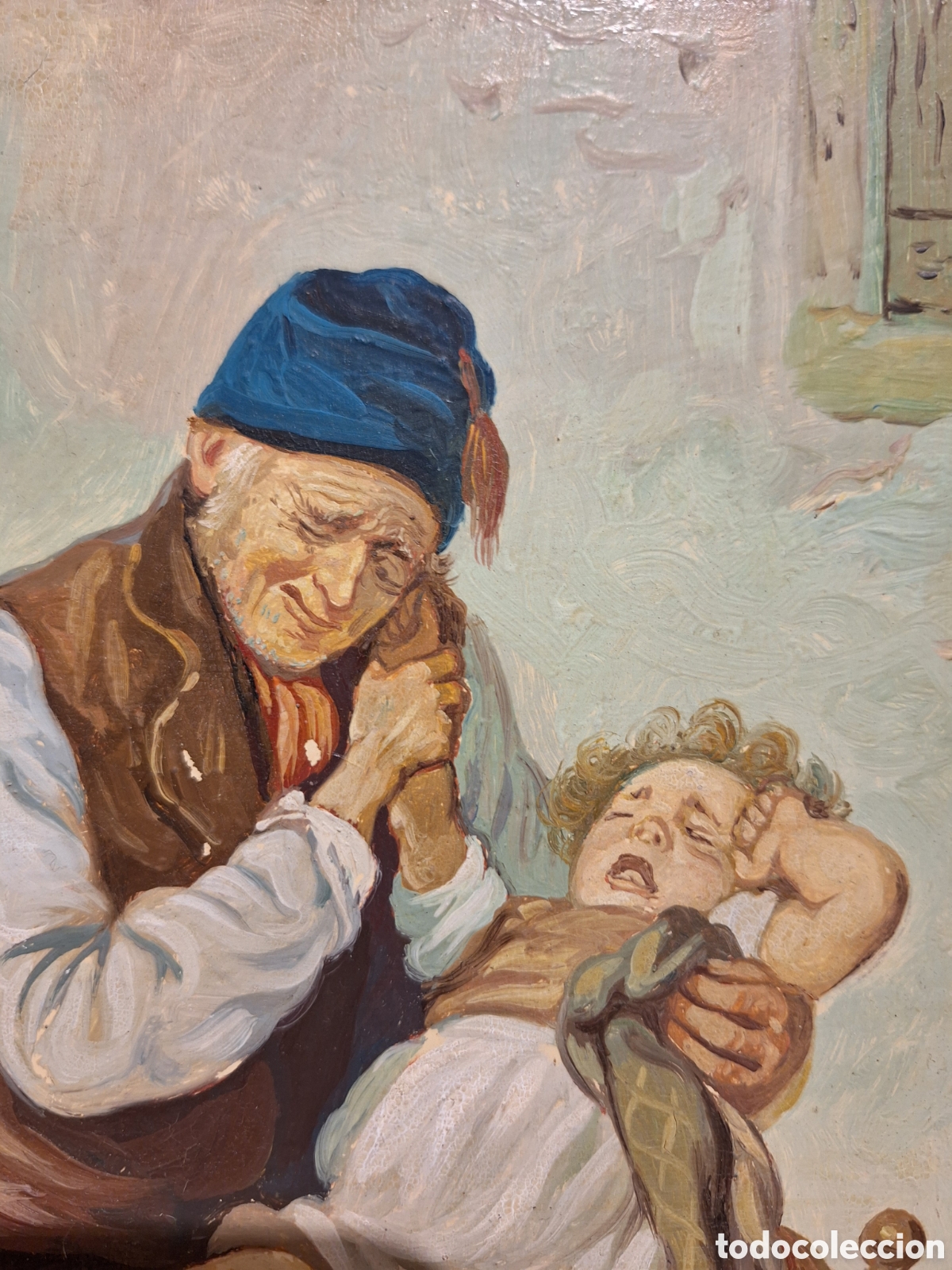 Arte: &Oacute;leo tabla abuelo con ni&ntilde;o - Foto 3