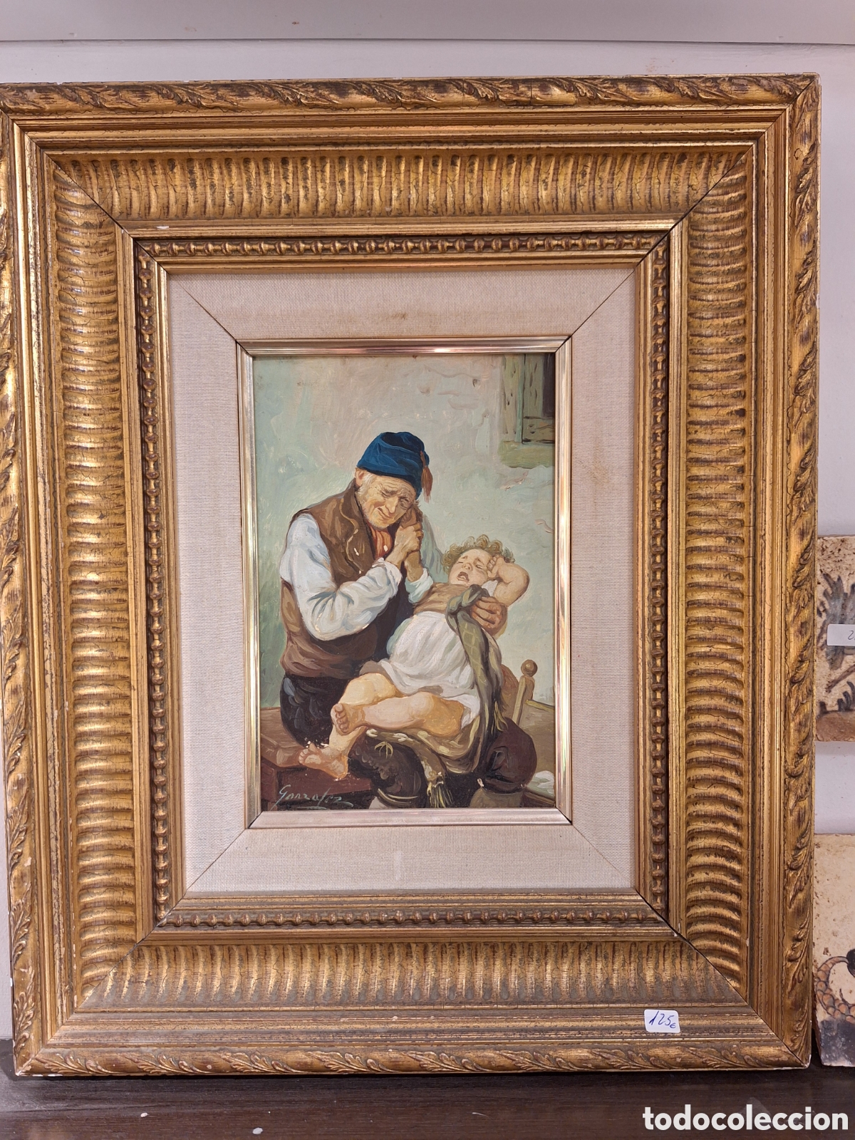 Arte: &Oacute;leo tabla abuelo con ni&ntilde;o - Foto 4