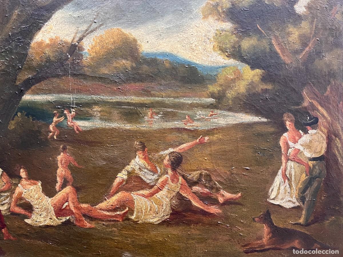 Arte: OLEO SOBRE LIENZO , ESCENA EN EL CAMPO - Foto 4