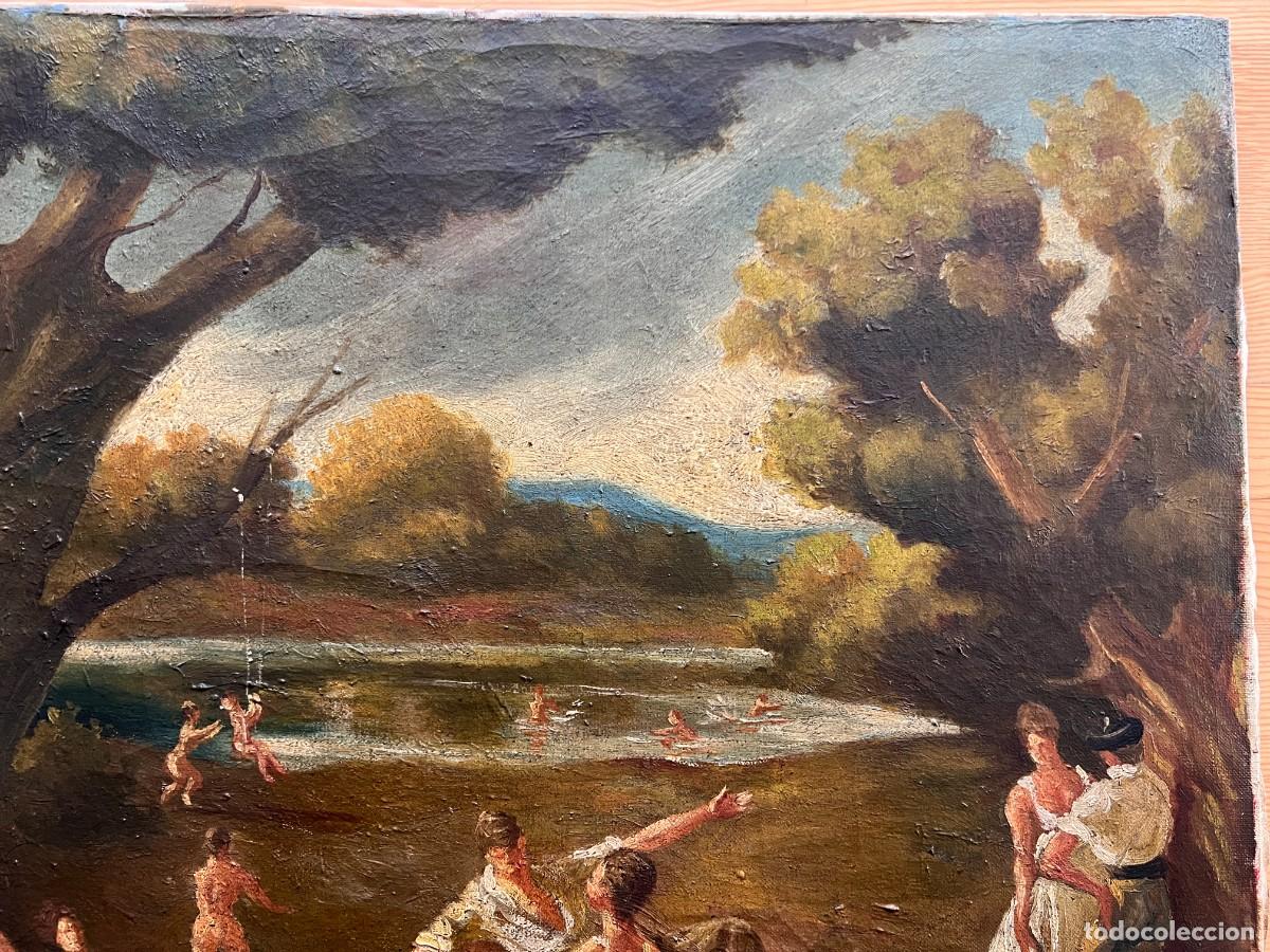 Arte: OLEO SOBRE LIENZO , ESCENA EN EL CAMPO - Foto 5