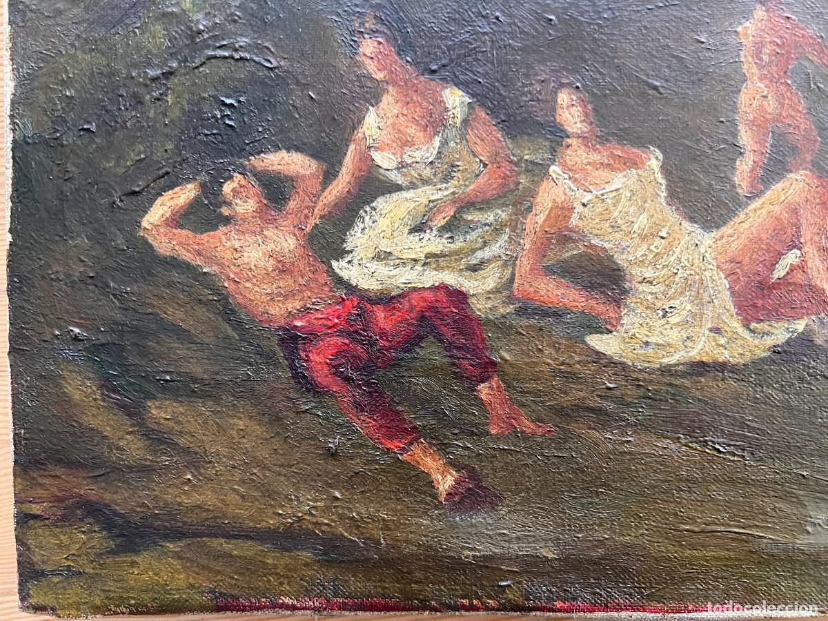Arte: OLEO SOBRE LIENZO , ESCENA EN EL CAMPO - Foto 6