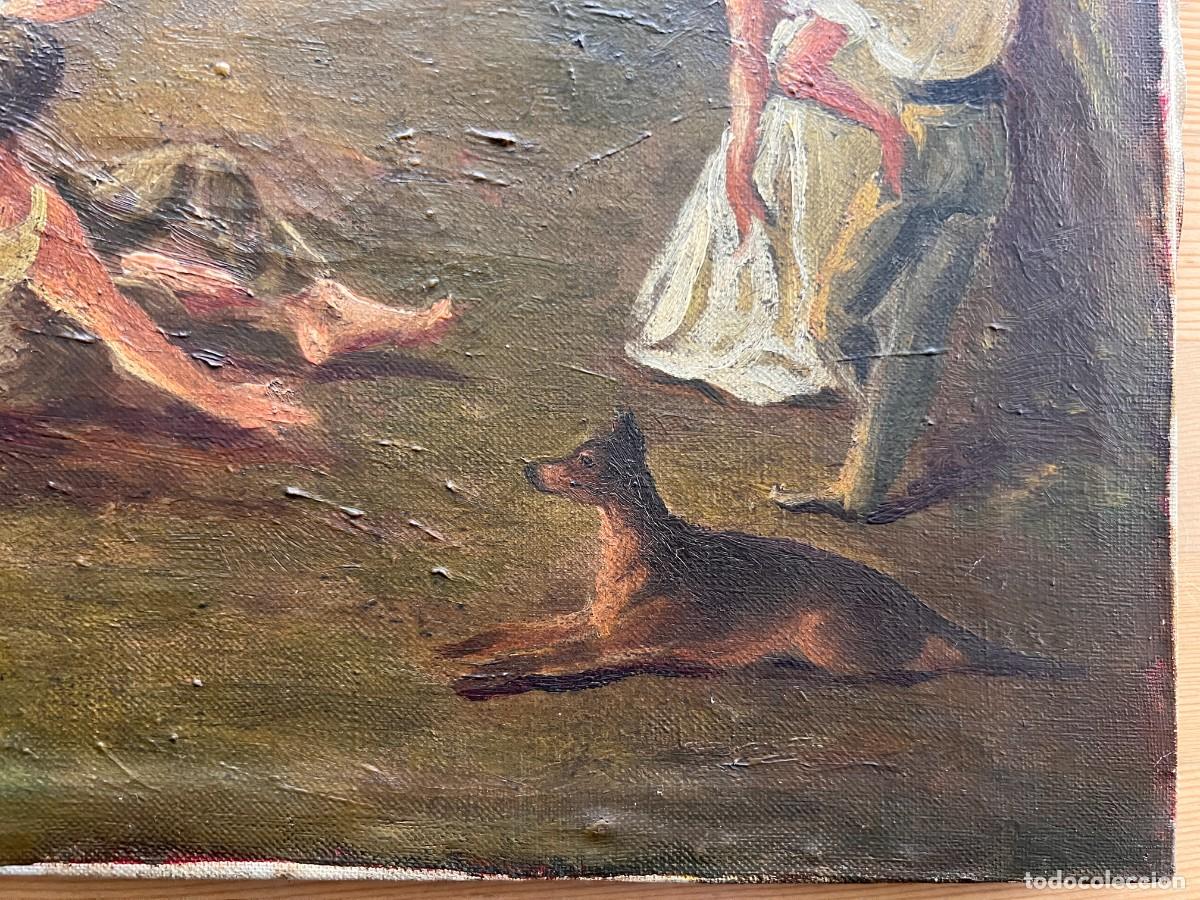 Arte: OLEO SOBRE LIENZO , ESCENA EN EL CAMPO - Foto 7