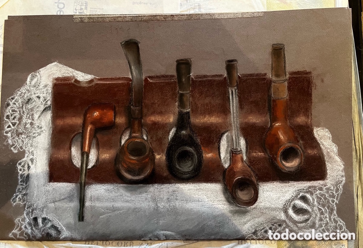 Arte: Pastel, colecci&oacute;n de pipas - Foto 1