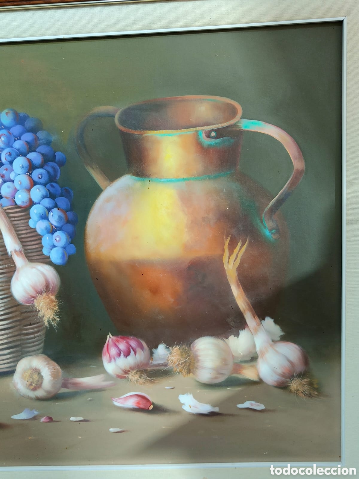 Arte: Bodeg&oacute;n, &oacute;leo sobre lienzo. Anselmo Ceballos. - Foto 3