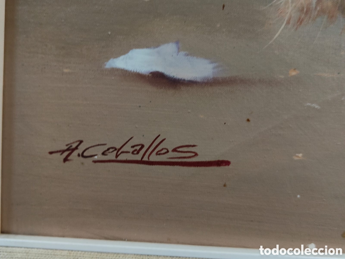 Arte: Bodeg&oacute;n, &oacute;leo sobre lienzo. Anselmo Ceballos. - Foto 7
