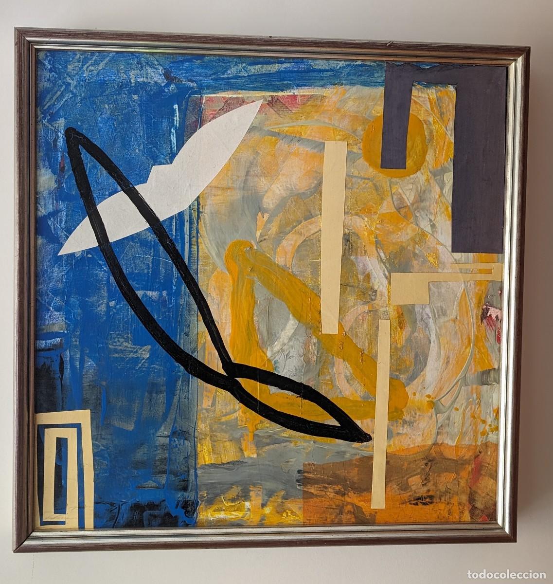 Kunst: &rdquo;Icaro&rdquo;. Oleo y Collage sobre lienzo de Manolo Belzunce, 1995