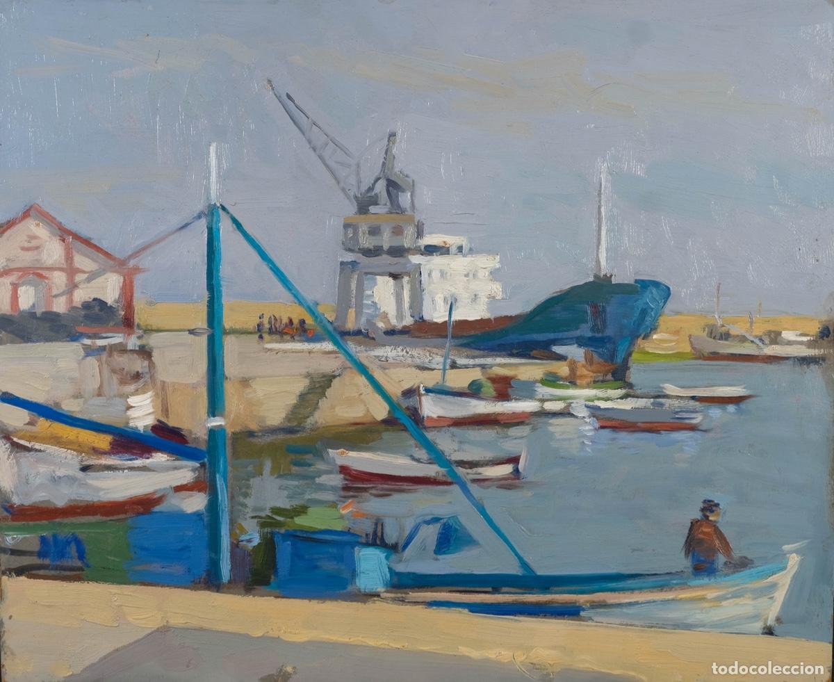 Arte: Ferran Andreu Planas &Oacute;leo sobre t&aacute;blex Puerto - Foto 1
