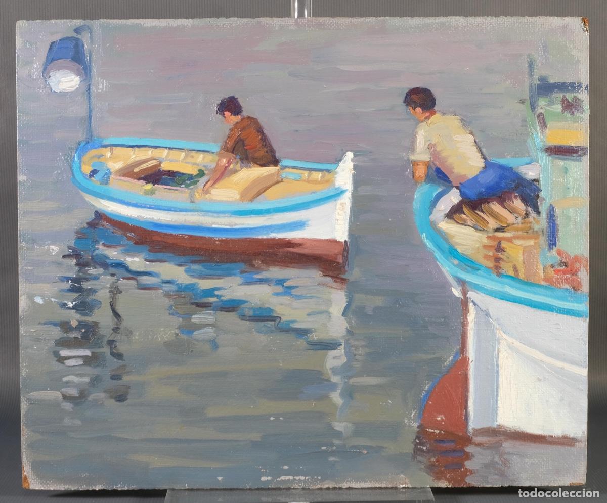 Arte: Ferran Andreu Planas &Oacute;leo sobre t&aacute;blex Barcas - Foto 2