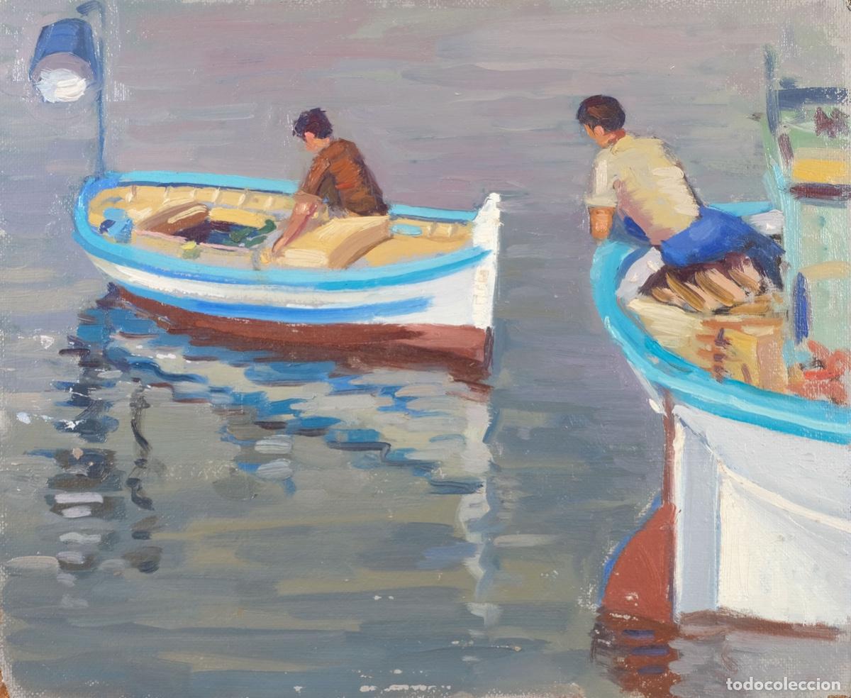 Arte: Ferran Andreu Planas &Oacute;leo sobre t&aacute;blex Barcas - Foto 1