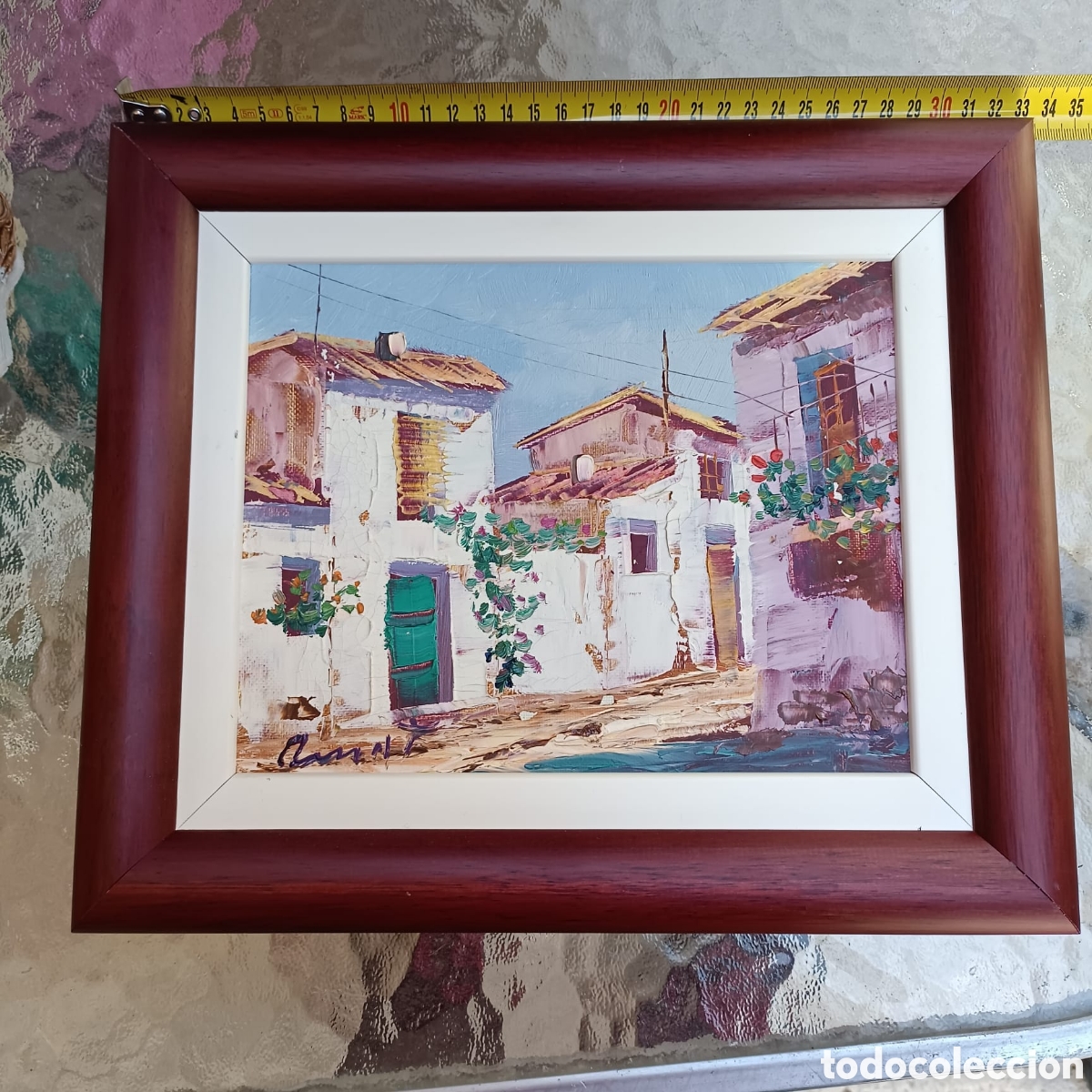 Arte: Cuadro de casas, pintura - Foto 2
