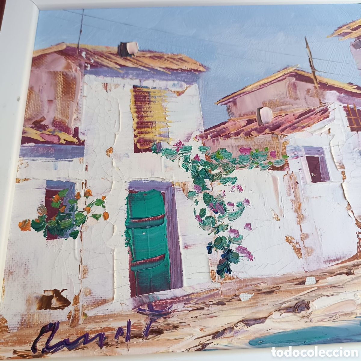Arte: Cuadro de casas, pintura - Foto 6