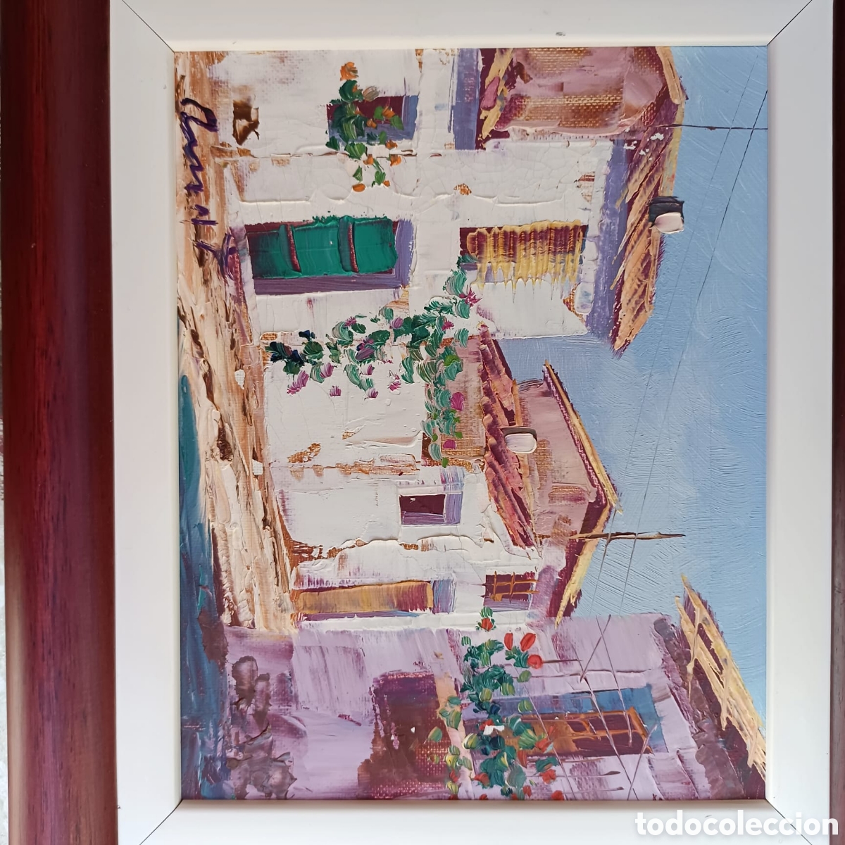 Arte: Cuadro de casas, pintura - Foto 3