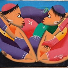 Arte: OLEO SOBRE LIENZO, LAUREN CASIMIR (1928-1990) ARTISTA HAITIANO
