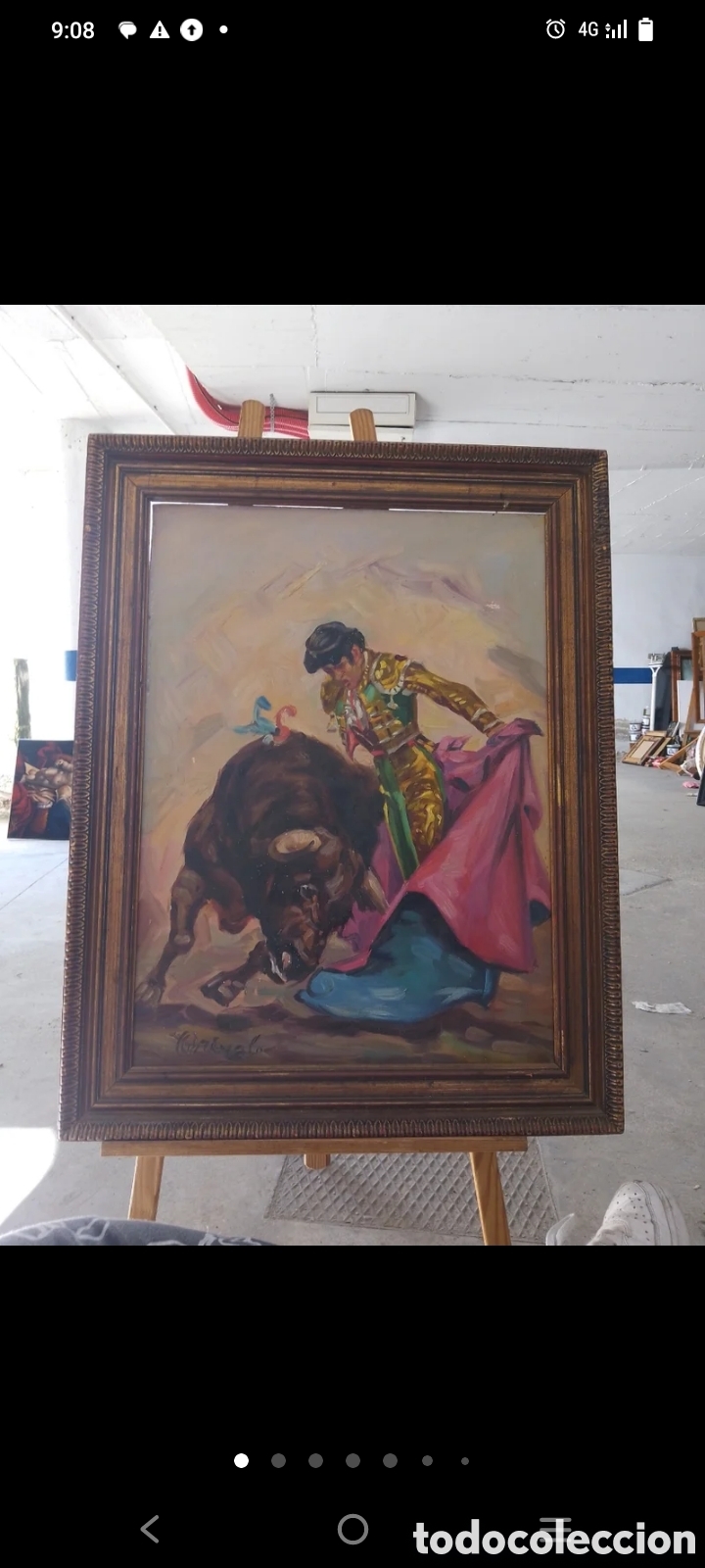 Arte: Oleo sobre lienzo torero 90x70 - Foto 4