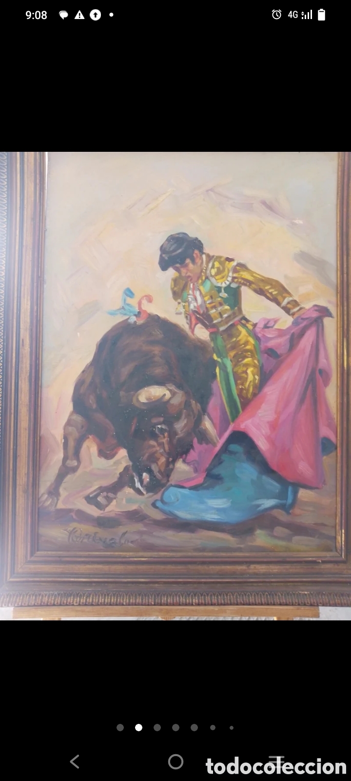 Arte: Oleo sobre lienzo torero 90x70 - Foto 6