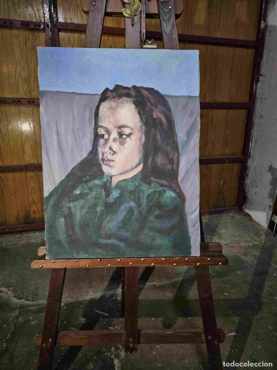 Arte: CUADRO RETRATO SOBRE TELA CHICA SIN FIRMAR