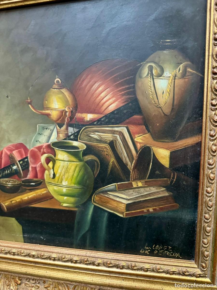 Arte: Fant&aacute;stico &oacute;leo sobre tabla de Luis L&oacute;pez de Pereda. - Foto 2