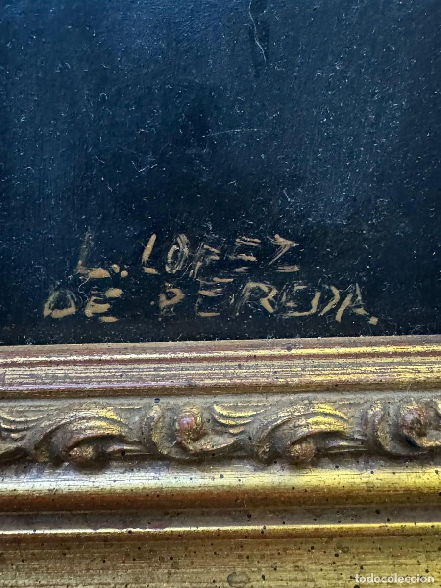Arte: Fant&aacute;stico &oacute;leo sobre tabla de Luis L&oacute;pez de Pereda. - Foto 4