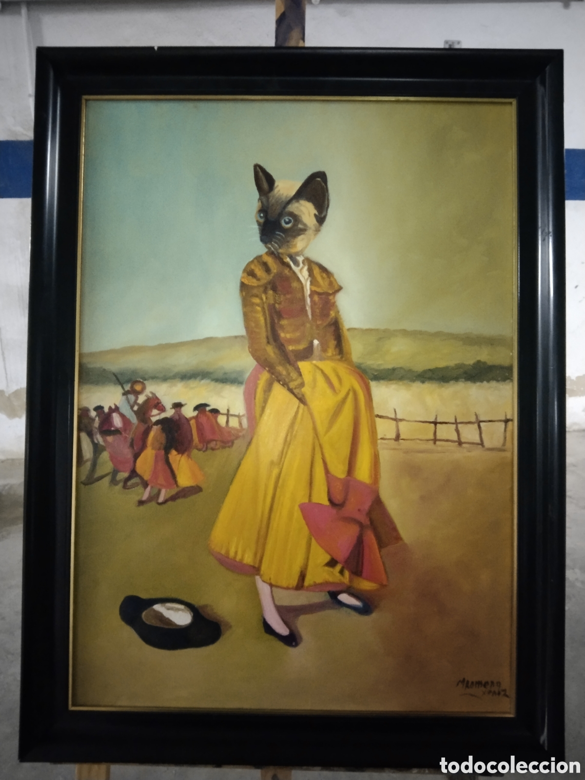 Arte: Alto 79 x 59 ol&eacute; sobre lien - Foto 1
