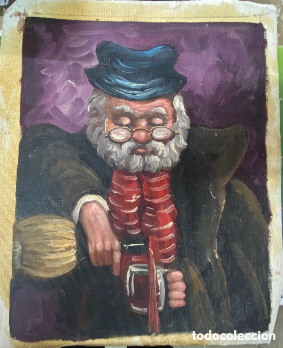 Arte: Lienzo pintado al Oleo &ldquo;El Borracho&rdquo; - Foto 1