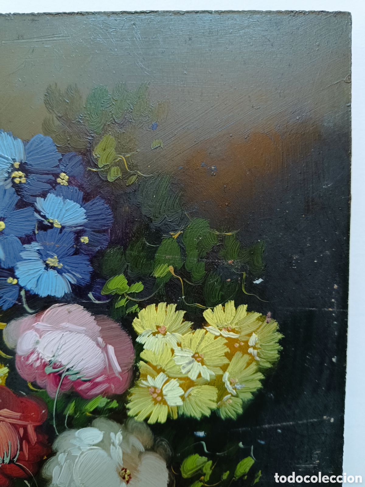 Arte: Oleo florero con flores - Foto 3