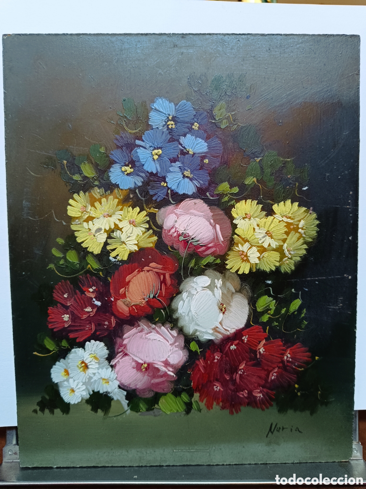 Arte: Oleo florero con flores - Foto 1