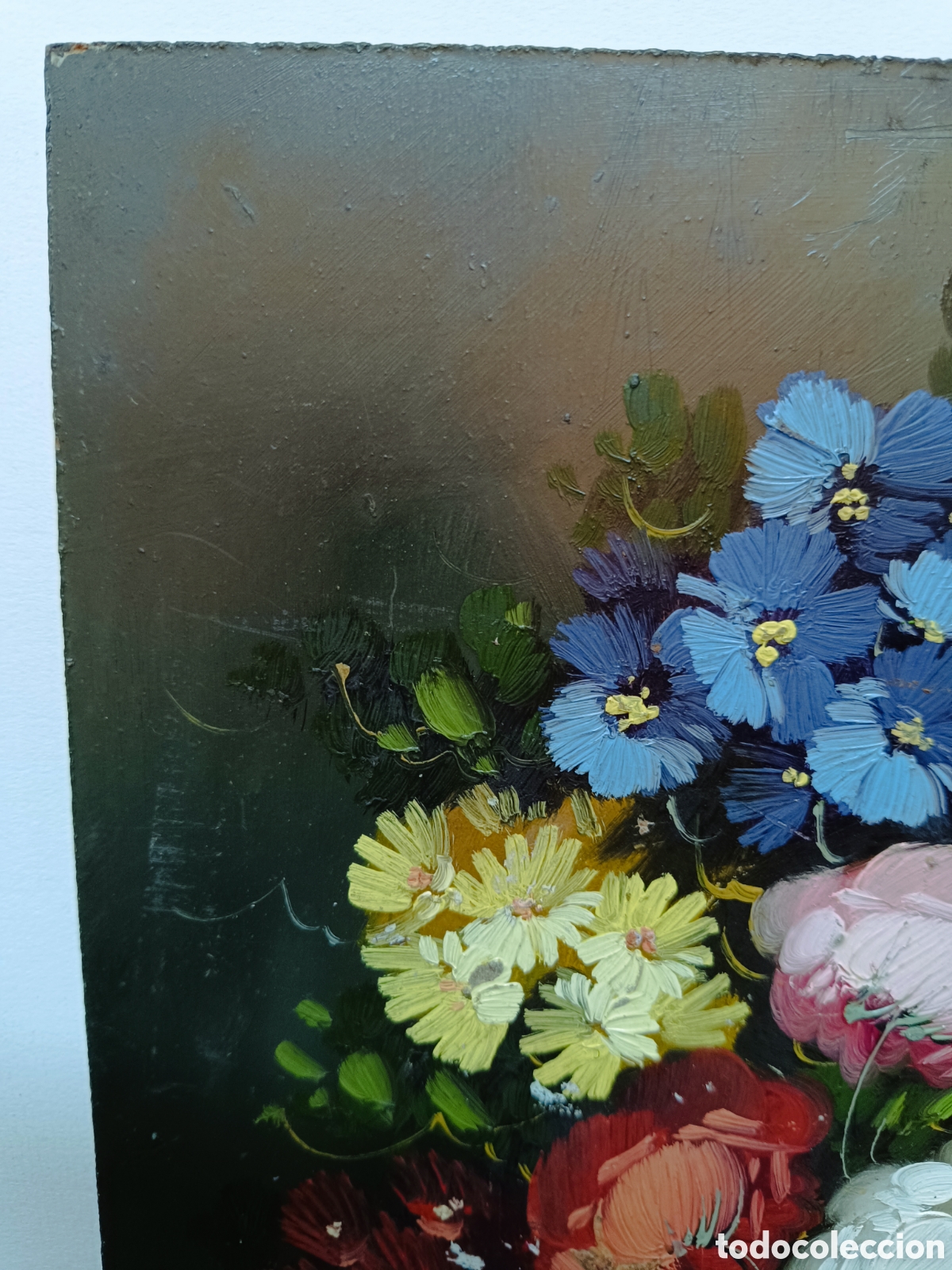 Arte: Oleo florero con flores - Foto 4