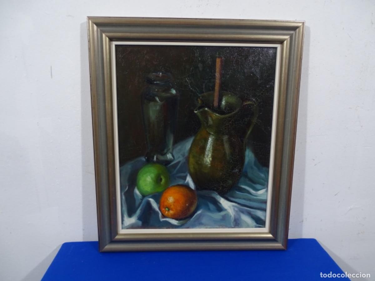 Arte: BODEGON AL &Oacute;LEO EN LIENZO DE BUEN TRAZO AN&Oacute;NIMO. BODEGON. - Foto 1