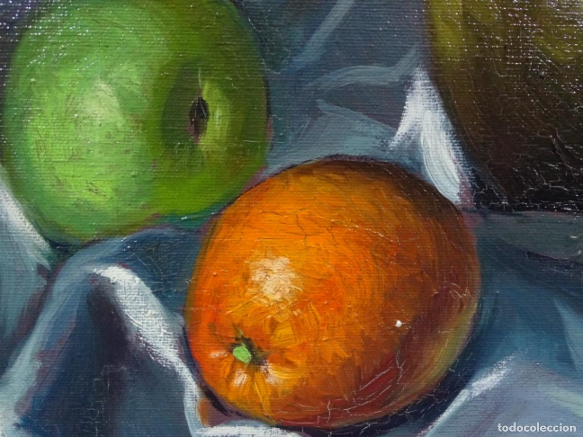 Arte: BODEGON AL &Oacute;LEO EN LIENZO DE BUEN TRAZO AN&Oacute;NIMO. BODEGON. - Foto 4