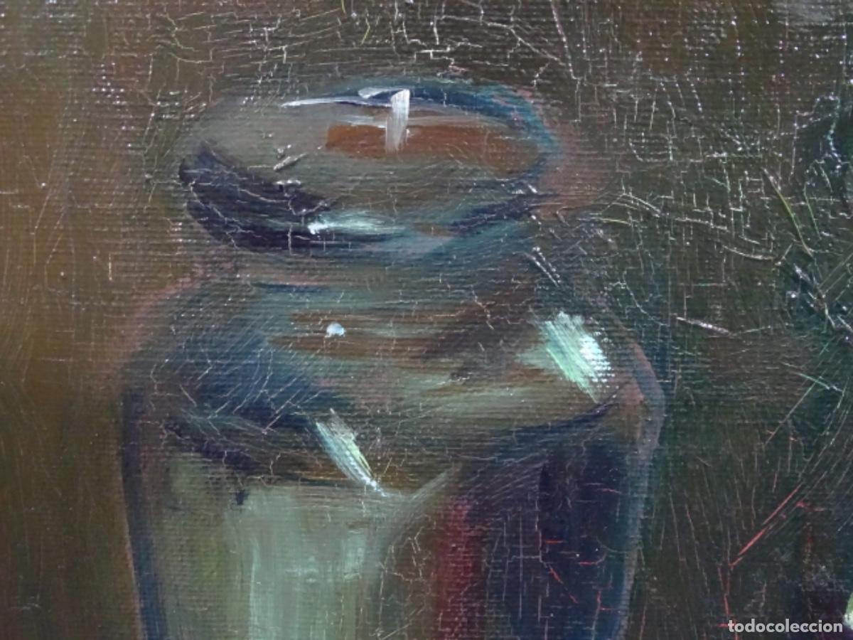Arte: BODEGON AL &Oacute;LEO EN LIENZO DE BUEN TRAZO AN&Oacute;NIMO. BODEGON. - Foto 5