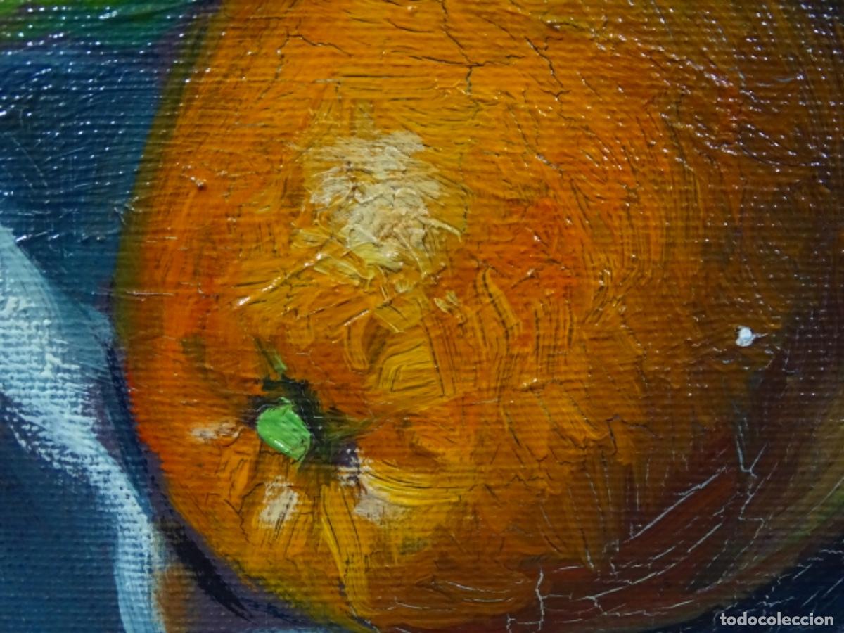Arte: BODEGON AL &Oacute;LEO EN LIENZO DE BUEN TRAZO AN&Oacute;NIMO. BODEGON. - Foto 6