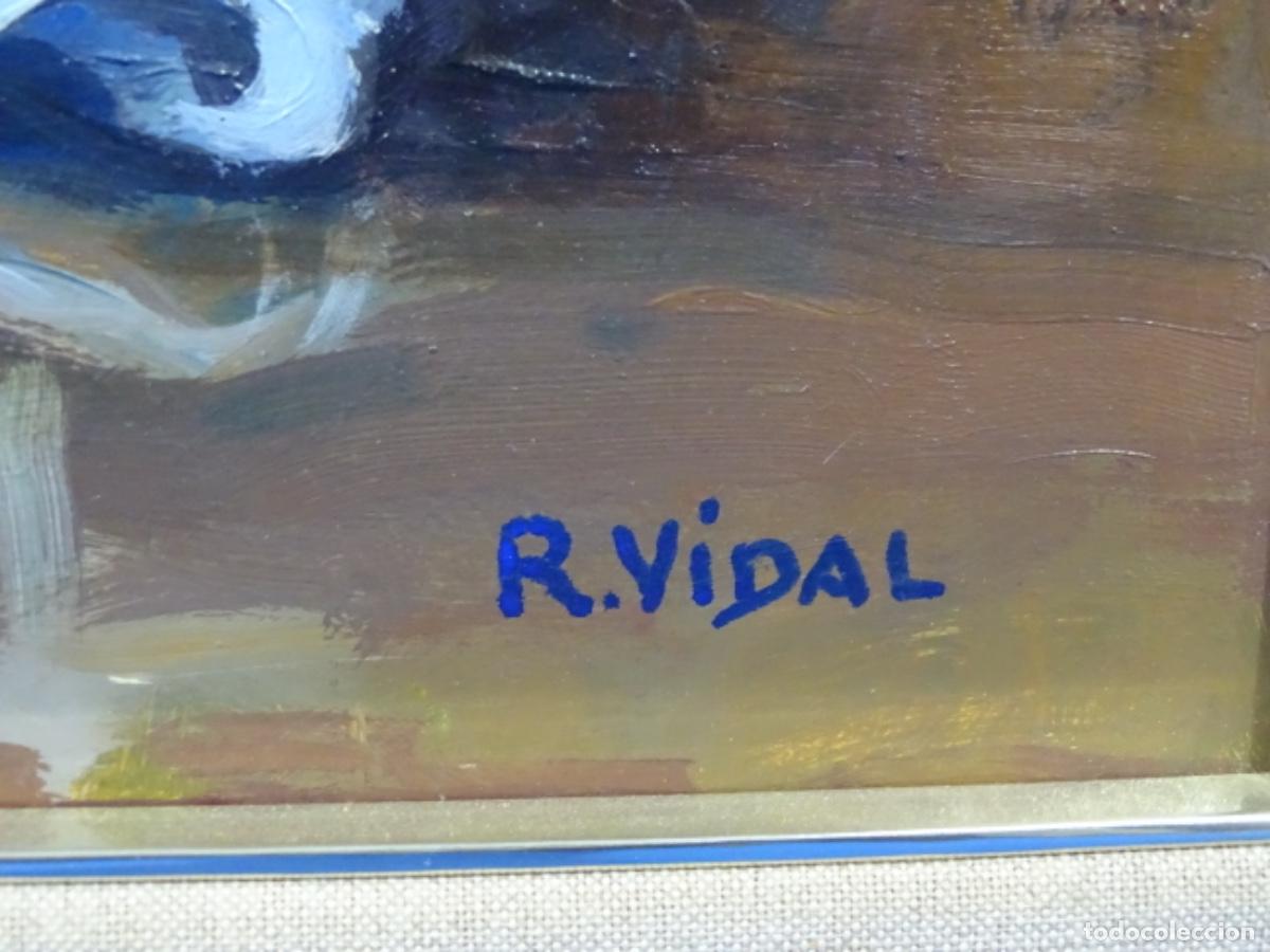 Arte: &Oacute;LEO TABLEX FIRMADO R. VIDAL. BODEGON. - Foto 8