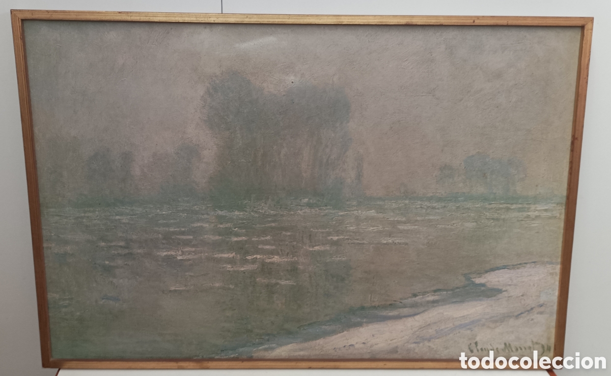 Arte: CUADRO LIENZO OLEO DE CLAUDE MONET - Foto 1