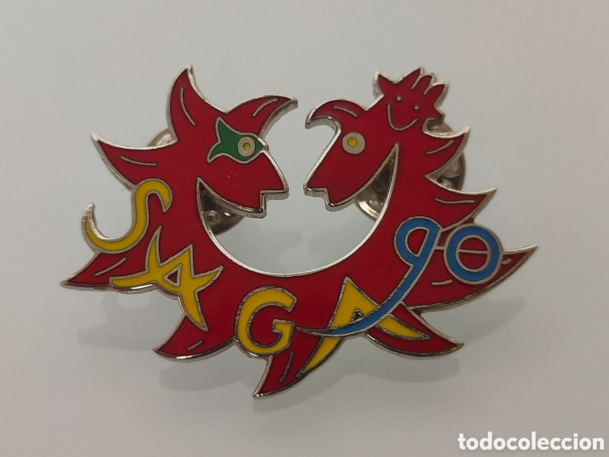 Arte: ANTIGUO PIN SAGA 1990 FIRMADO FEDERICA MATTA ARTE CONTEMPOR&Aacute;NEO POLICROMADO FRANCE MUY DIF&Iacute;CIL