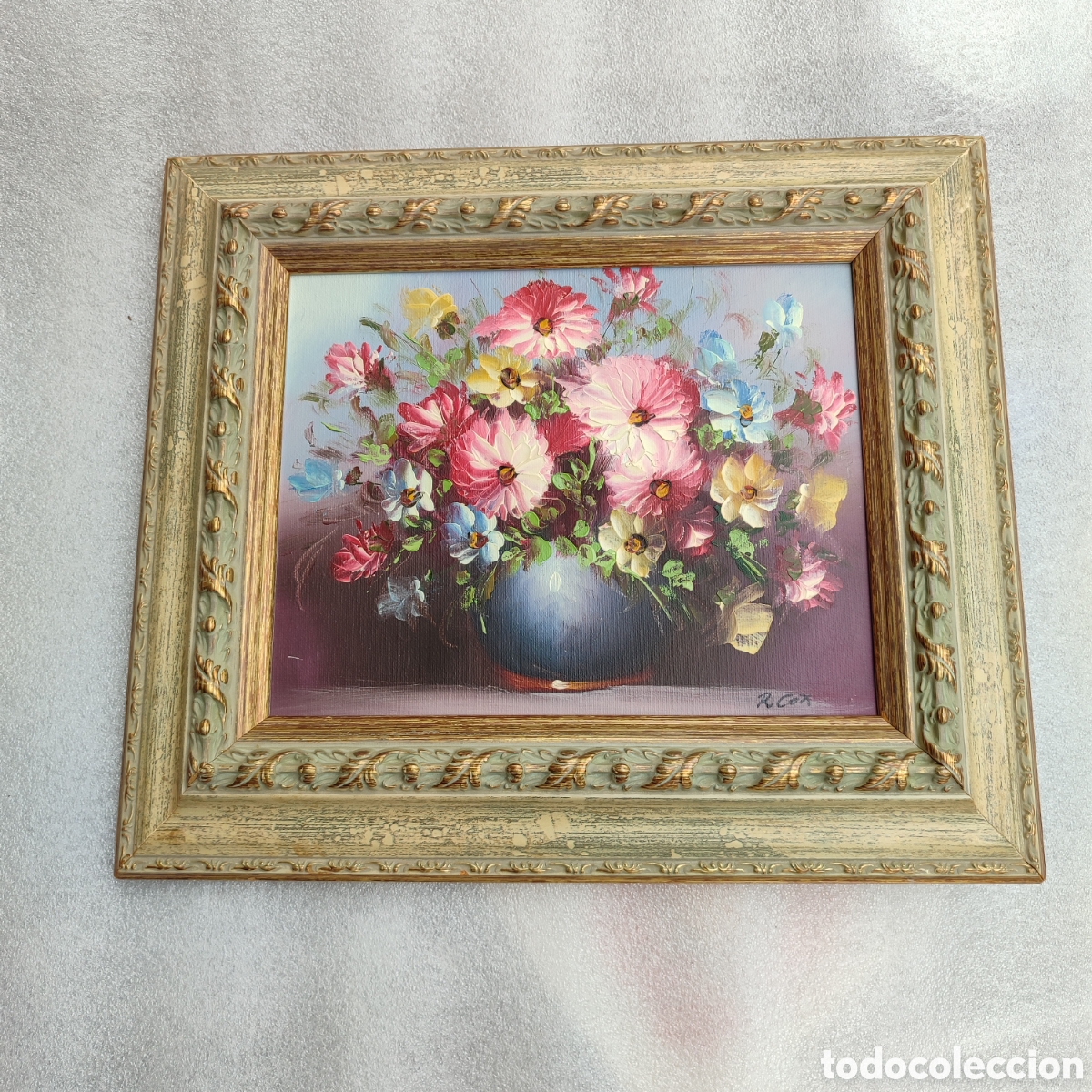 Arte: Bodeg&oacute;n floral cuadro de Robert Cox - Foto 1