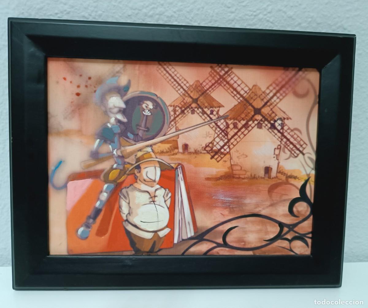 Arte: Cuadro Don Quijote de la Mancha. Conmemorativo del cuarto centenario de El Quijote.