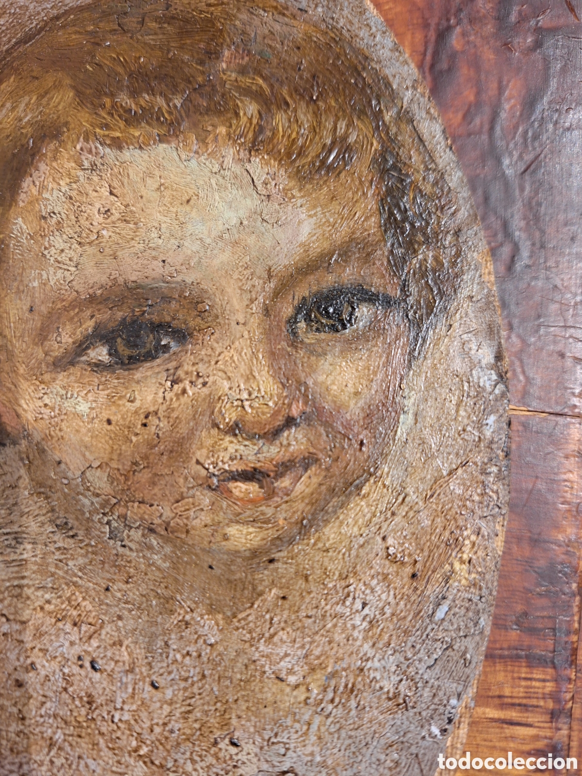 Arte: &Oacute;leo lienzo angelitos - Foto 3