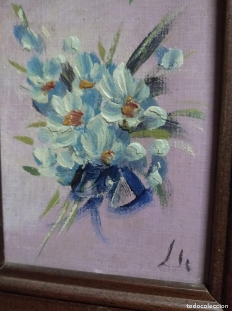 flores oleo sobre lienzo-panel pintura margarit - Compra venta en  todocoleccion