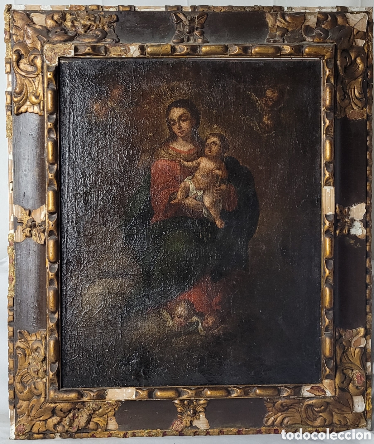 Arte: Inmaculada Concepcion con querubines por An&oacute;nimo - Foto 1