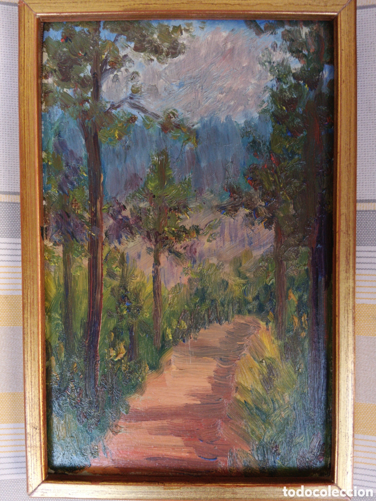 Arte: &Oacute;leo, sobre madera, sin firma &rdquo;cami &rdquo;