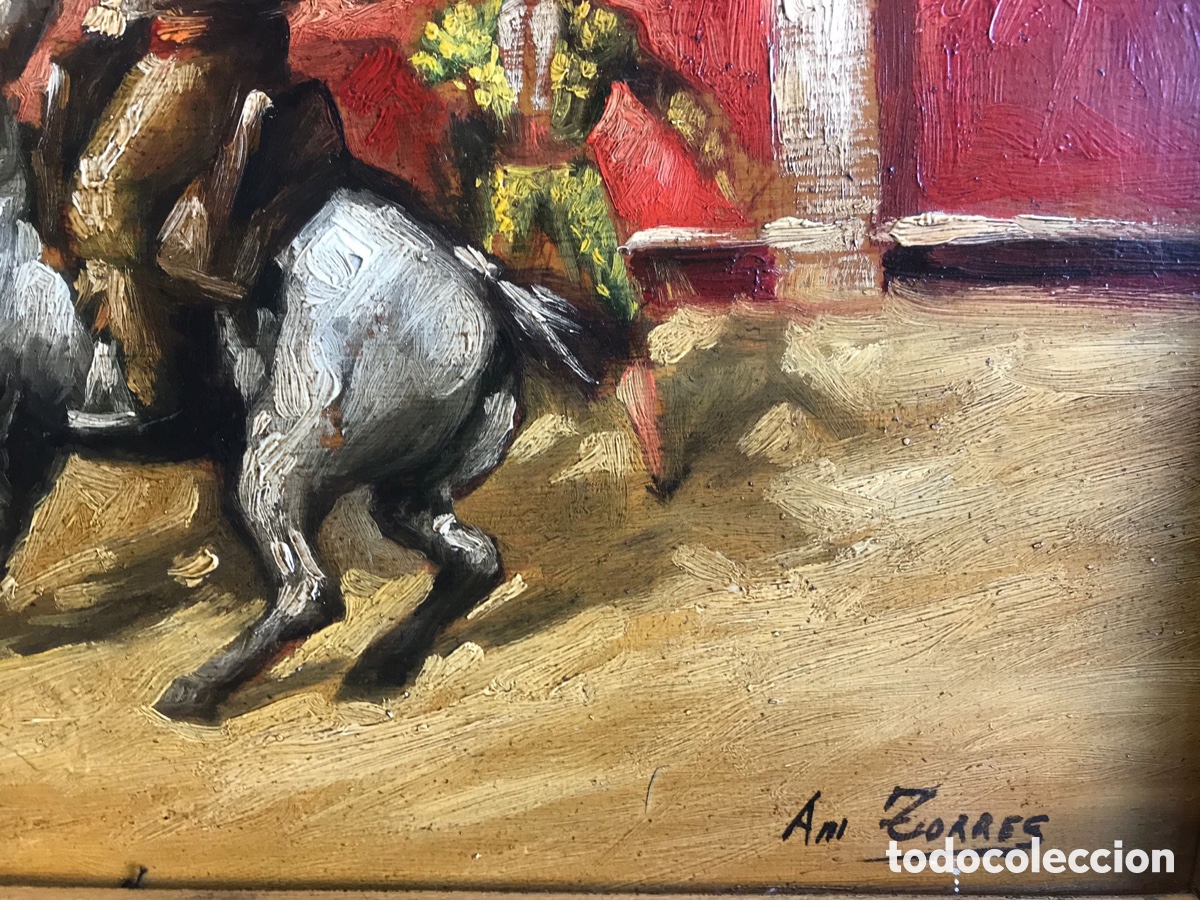 Arte: Oleo sobre tabla. Representa picador - Foto 3
