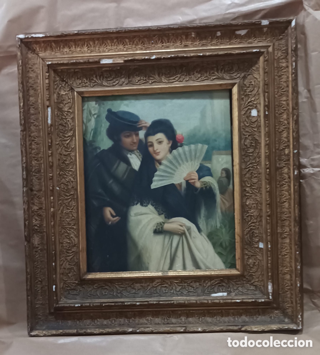 Arte: Cuadro Rom&aacute;ntico de Granada de pintor britanico - Foto 1