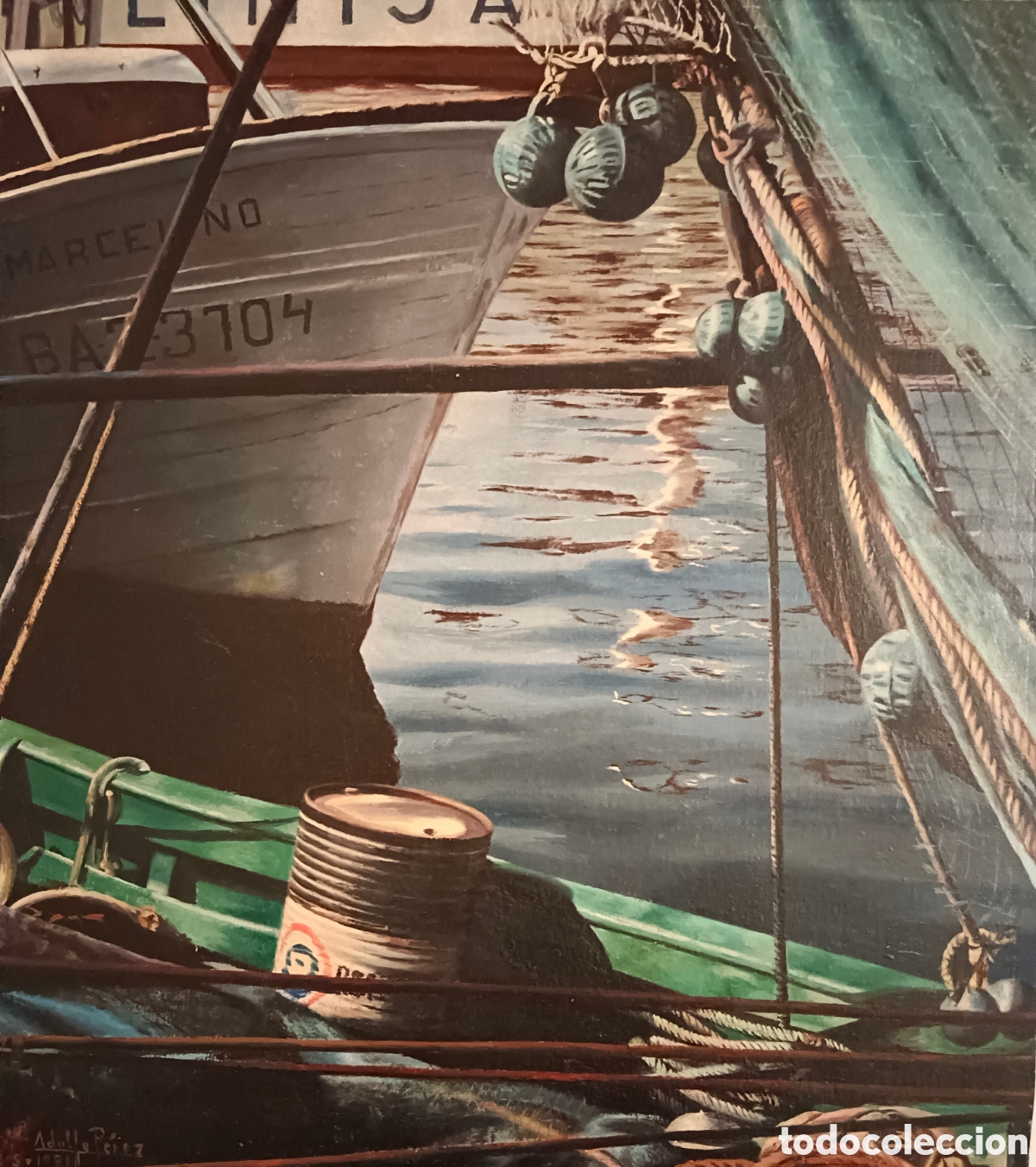 Arte: Adolfo P&eacute;rez, &oacute;leo sobre madera sin marco - Foto 3