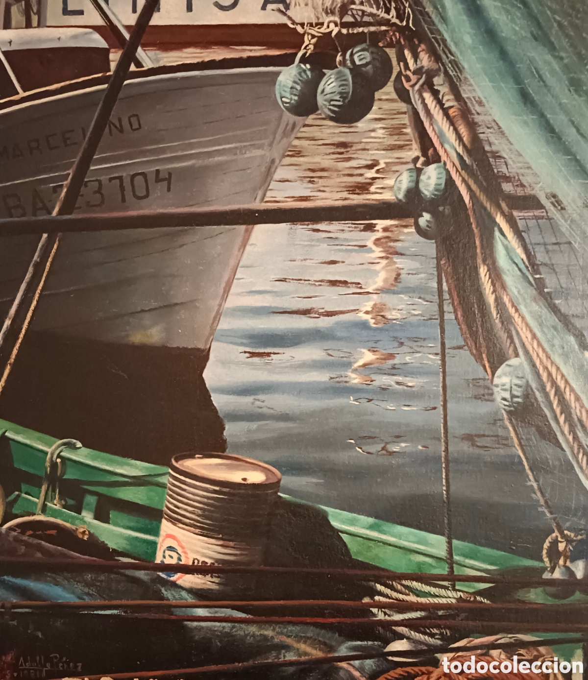 Arte: Adolfo P&eacute;rez, &oacute;leo sobre madera sin marco - Foto 1