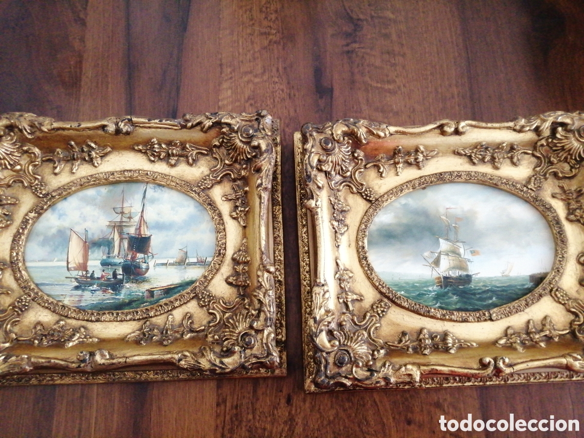 Arte: 2 Cuadros de pintura en tabla - Foto 1