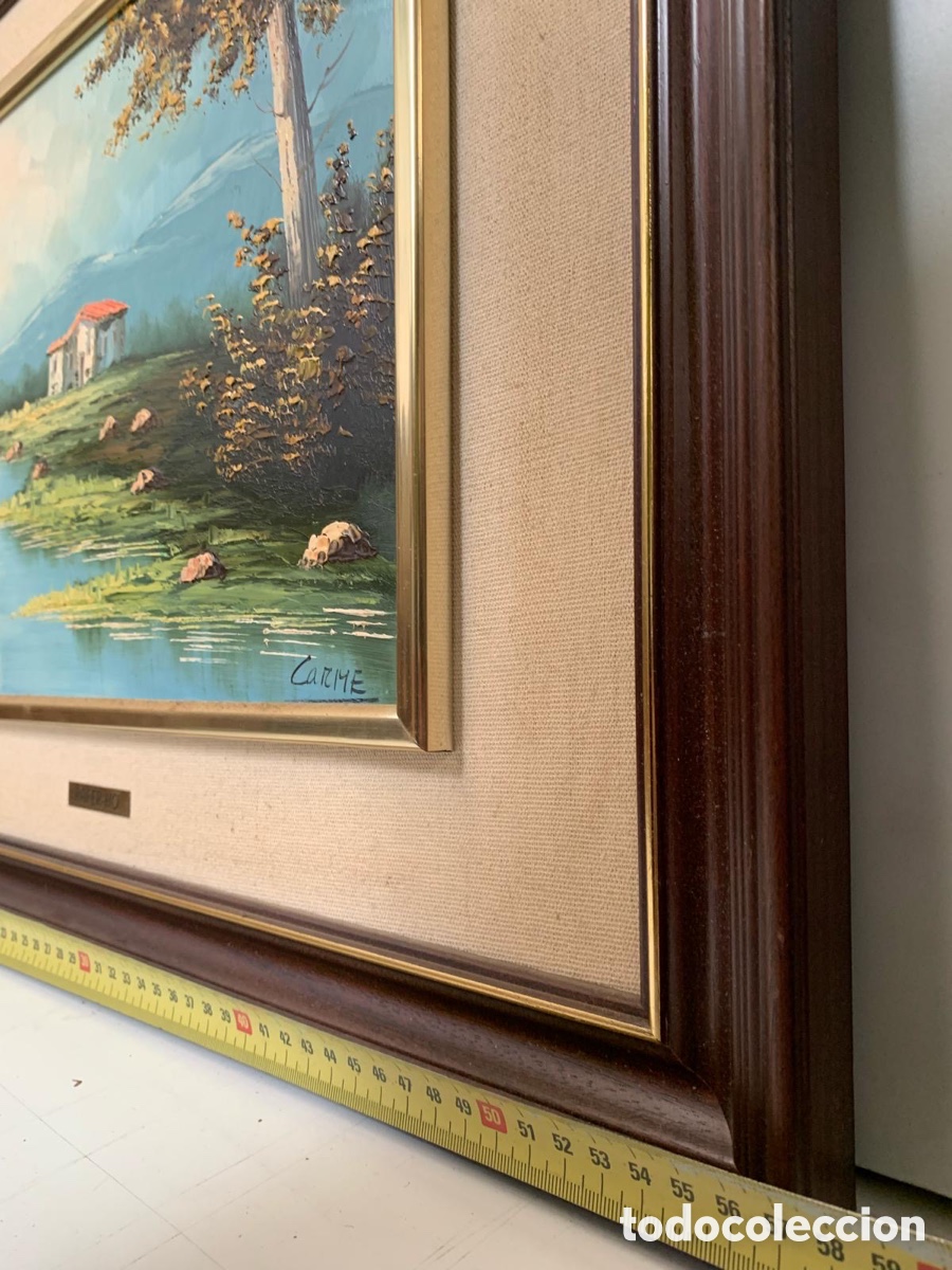 Arte: &Oacute;leo firmado antiguo - Foto 2